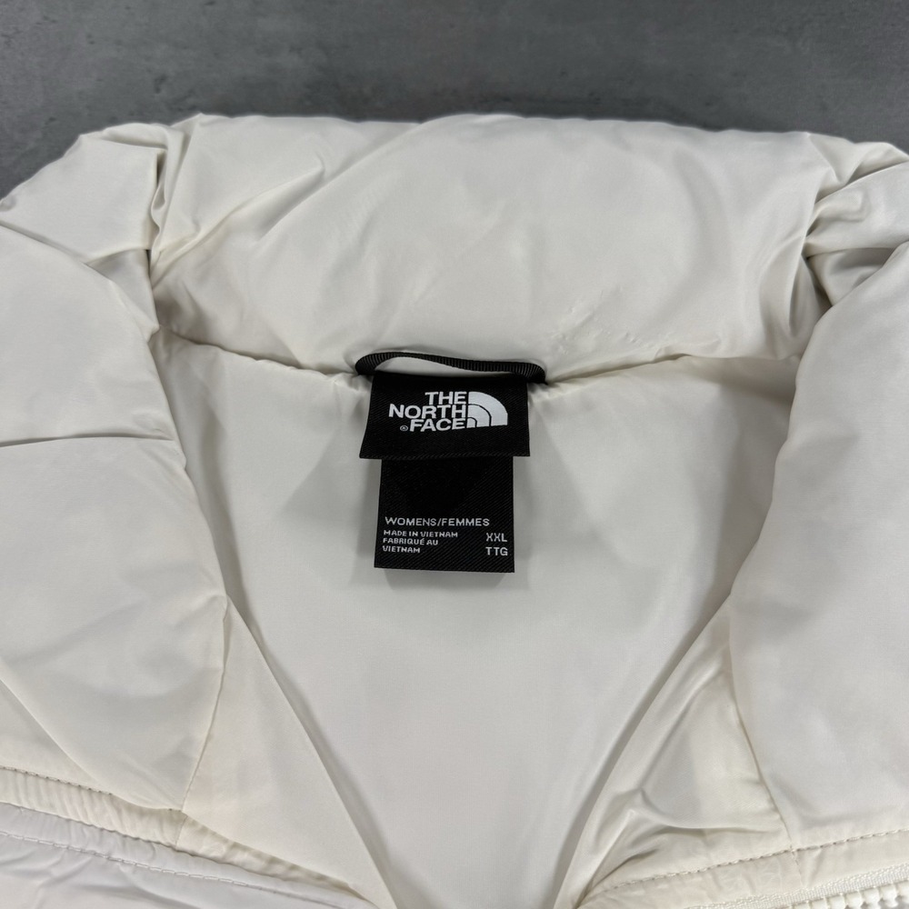 The North Face Puffer Jacket Womens 2XL XXL White Hydrenalite 600 Down Crop Fit - Picture 4 of 15
